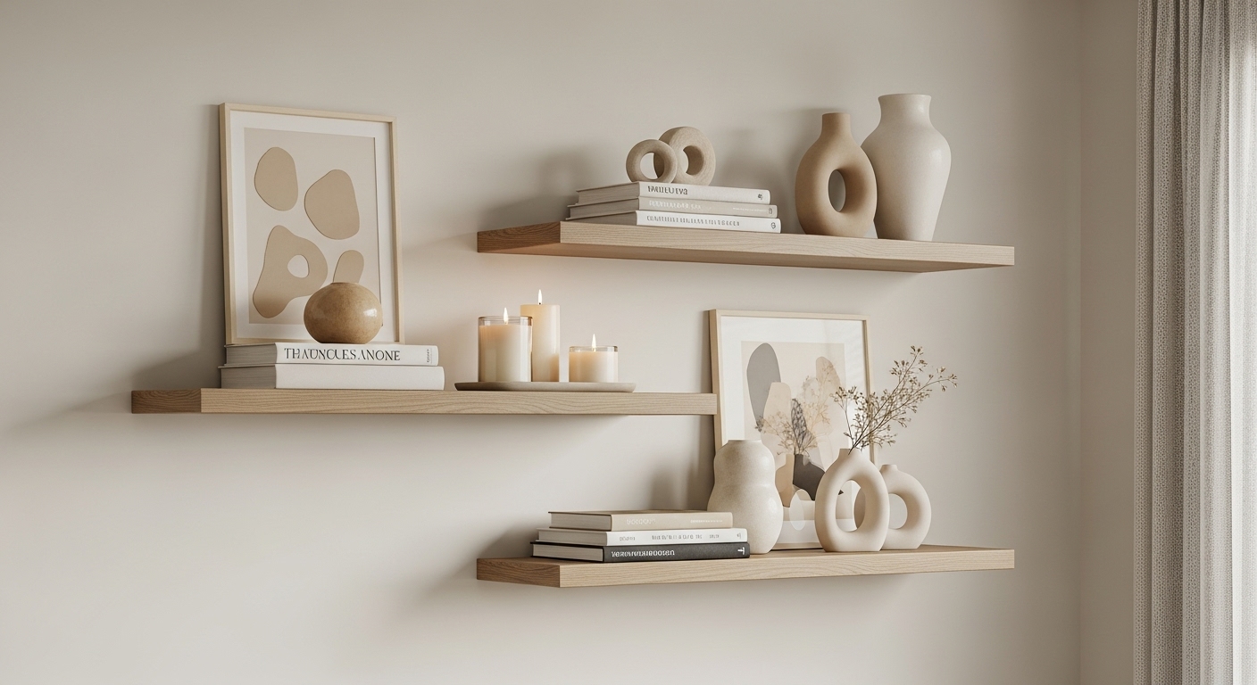 Floating Shelves with Personality