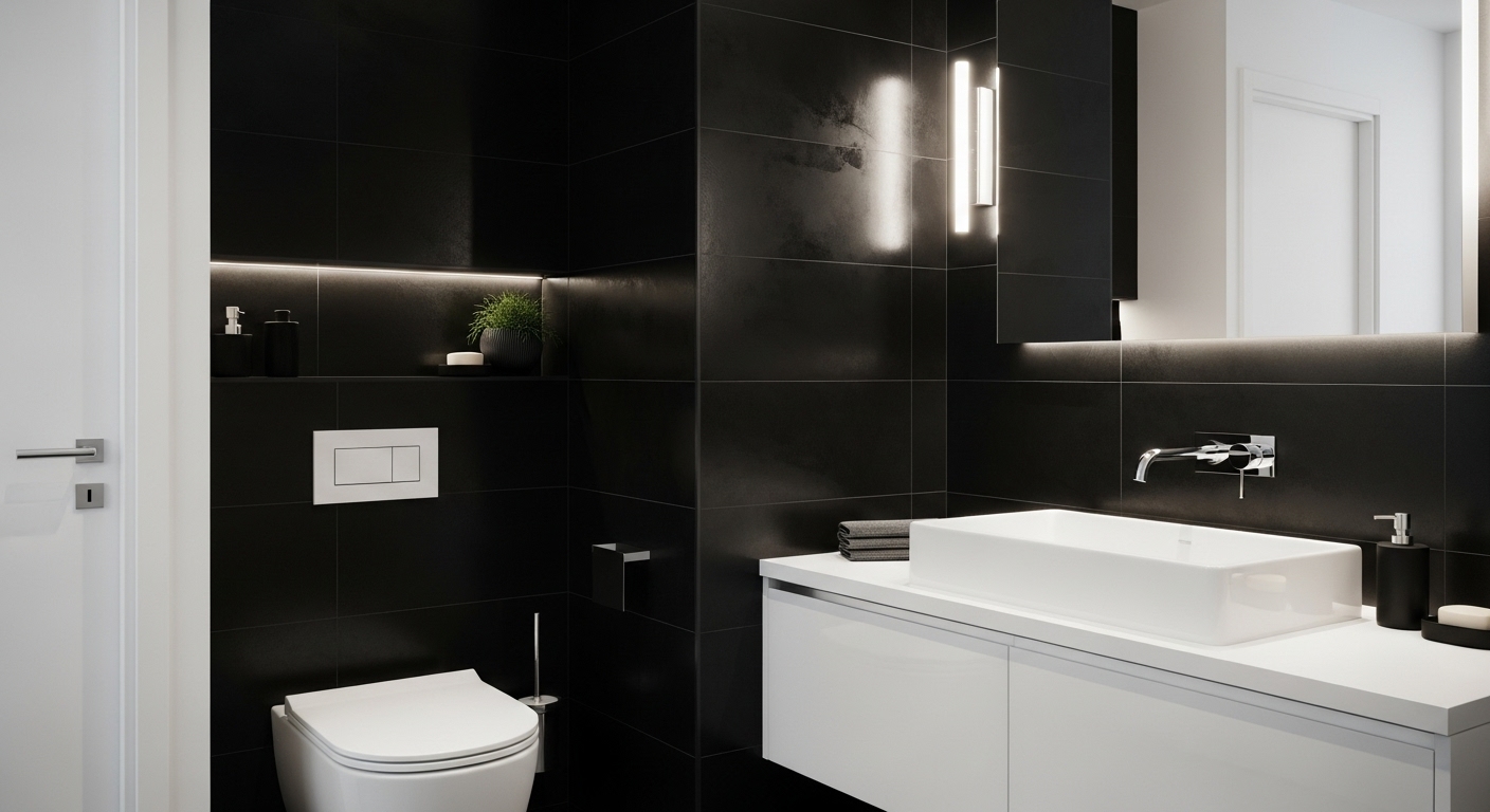 Matte Black Tiles
