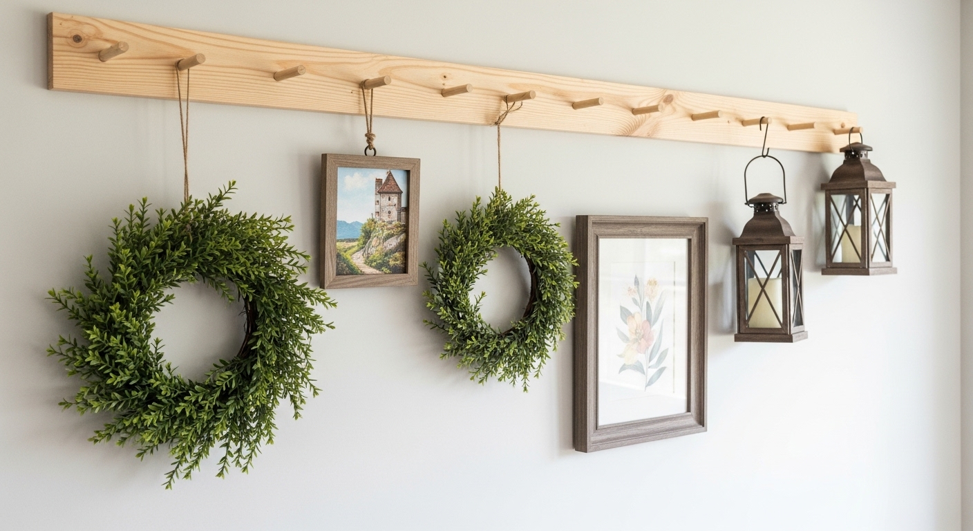 Install a Peg Rail with Hanging Decor
