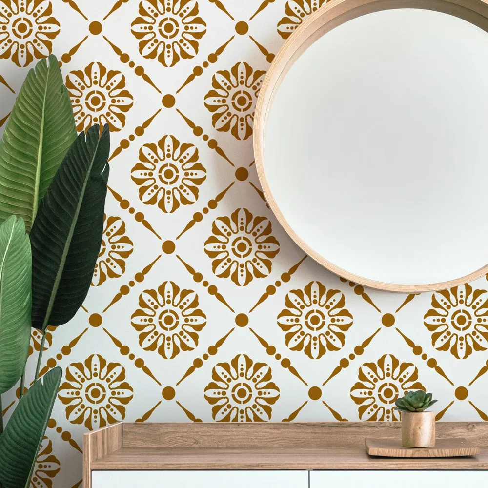  Use Wall Decals or Stencils for Backsplash Art