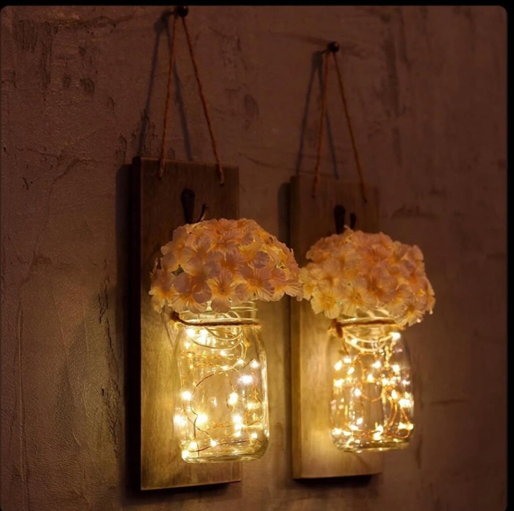 Wall-Mounted Mason Jars