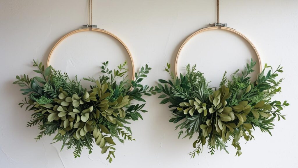 Hanging Hoop Wreaths