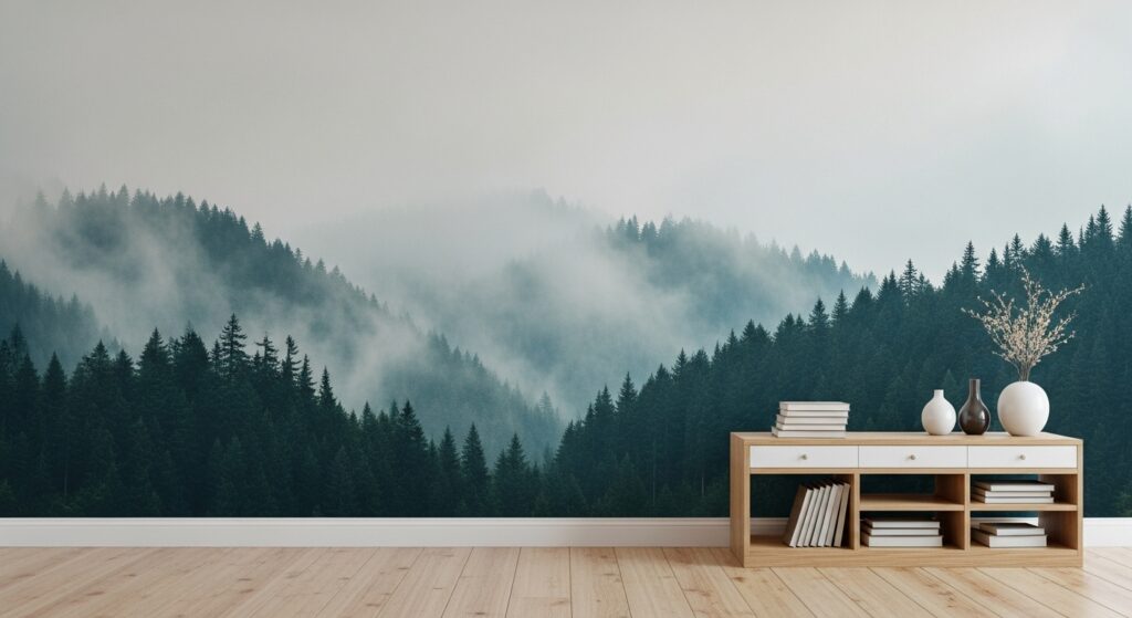 Foggy Forest Wallpaper for a Zen Atmosphere