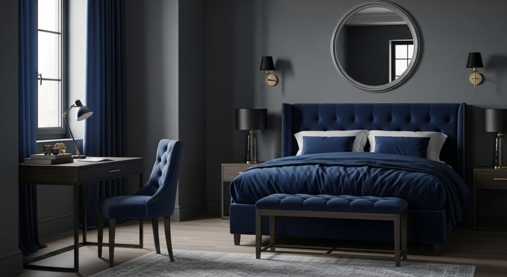 Navy Blue – Deep, Moody, and Sophisticated
