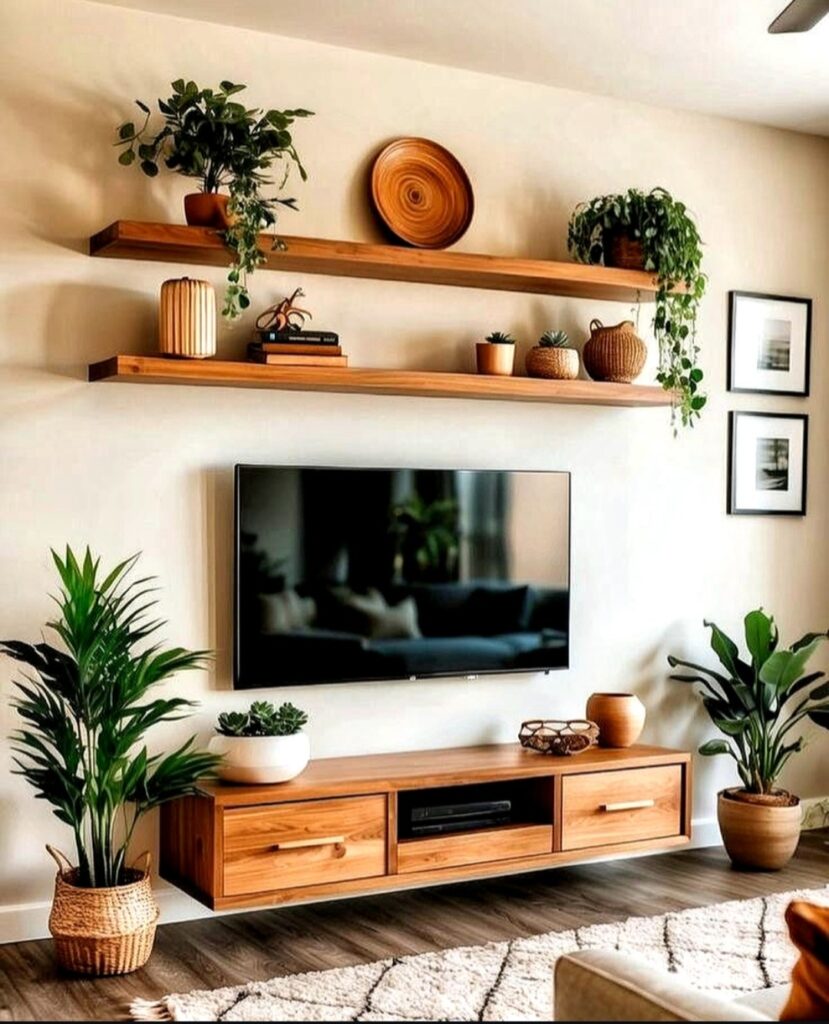 Floating Shelves: Sleek Storage & Style TV wall decor ideas